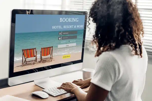 Booking a blind itinerary trip online with destination hidden