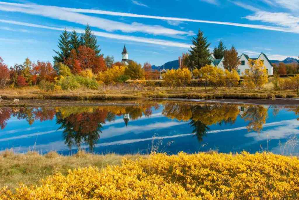 Fall Foliage as best time to visit Iceland in Autumn.
